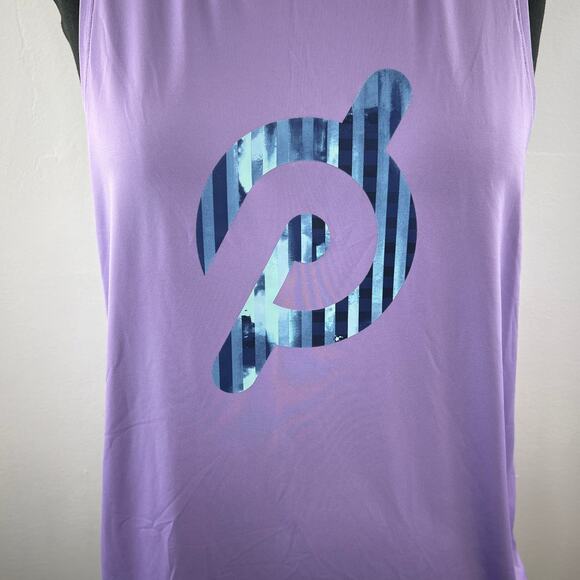 PELOTON Purple Tank Top Racerback Crew Neck Performance Pullover Size M Medium - Picture 3 of 8